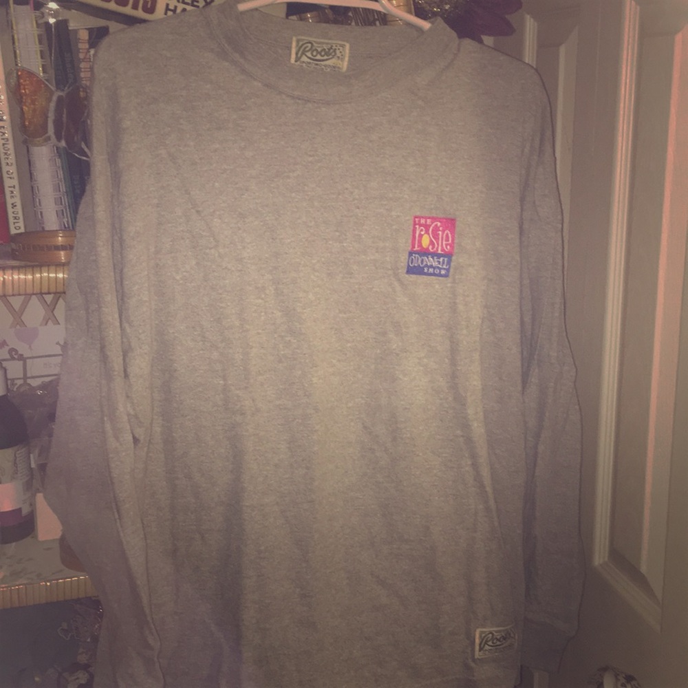 Roots Rosie O’Donnell show long sleeve t new s